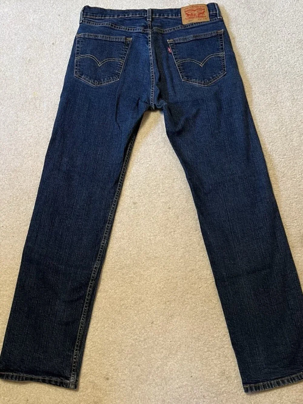 Levi's 505 Straight Leg Jeans 34x32 Dark Wash